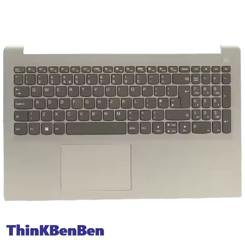 UK English Cloud Grey Keyboard Upper Case Palmrest Shell Cover For Lenovo Ideapad 1 15 15IJL7 5CB1F2