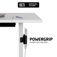 ULTi PowerGrip Clamp-on Extension Cord Holder &amp; Mount for Desk Leg | Cable Management &amp; Power Strip Organizer