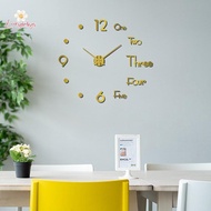 Luckybabys> 3D Luminous Wall Clo Frameless Acrylic DIY Digital Clo Wall Stiers Mute Clo For Living R