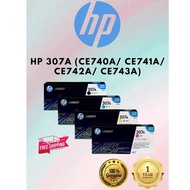 HP 307A (CE740A CE741A CE742A CE743A) ORIGINAL BLK/CYN/YEL/MAG TONER CARTRIDGES