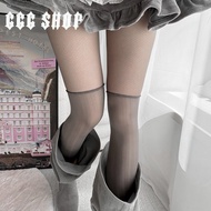 666 SHOP Cool Dark Sexy Stockings French Retro Pure Desire Style Black Vertical Stripes Mesh Stitchi