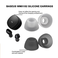 倍思WM01耳机耳塞1pair Baseus WM01/wm02 Bluetooth earphones Silicone earbuds protective earmuffs
