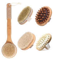 Bath Brush Bristle Brush Horse Bristle Brush Massage Rubbing Bath Brush Handheld Body Brush Beech Ma
