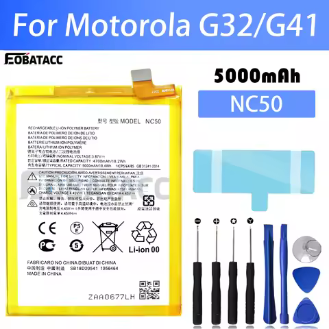 2026 Years 100% New Original Battery NC50 For Motorola G32/G41Battery + Free Tools