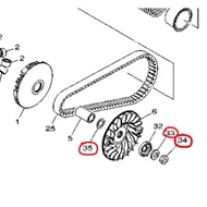 NUT WASHER PULLEY DEPAN DALAM LUAR WASHER KIPAS PULLEY ORIGINAL YAMAHA EGO AVANTIZ SOLARIZ