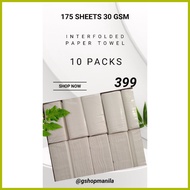 ├ ∣ ◭ INTERFOLDED PAPER TOWEL 175 PULLS  2 PLY 30GSM REMIUM VIRGIN PULP