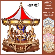 【READY STOCK】Rolife Original Music Dreamer Classic Carousel 3D Wooden Puzzle AMC01 旋转木马