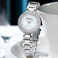 CURREN Top Brand Original Fashion Elegant Ladies Quartz Watch Stainless Steel Outdoor Design Sport Waterproof Lady Clock Watch