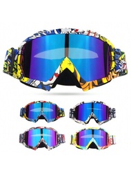 男性復古越野摩托車護目鏡,防風uv400半面盔護目鏡,適用於atv越野、滑雪、騎自行車等,太陽眼鏡
