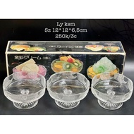 Set of 3 ice cream cups