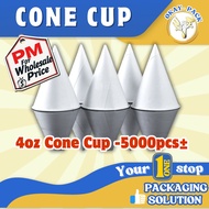 [CTN] 4OZ DISPOSABLE PAPER CONE CUP / PANTRY CUP 5000PCS±