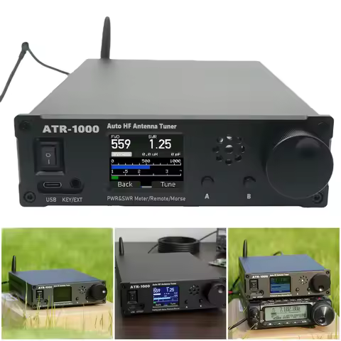 ATR-1000 1KW Automatic Antenna Tuner HF 1.8-30MHz Smart WiFi Remote Operation SWR Power Meter for Sh