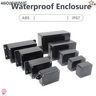 HGOUGV6567C Junction Box, Dustproof IP67 Black Box, Professional ABS Plastic Waterproof Black Enclos