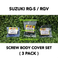 SUZUKI RG SPORT RGS RGV BODY COVER SCREW SET WITH BUSH AND RUBBER GETAH CLIP SCREW BODY COVERSET ( 3 PACK )