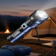 KENSUN XHP70 USB4LED, KENSUN XHP70 Lampu Suluh LED Zum 4-Teras Boleh Cas USB, Tanglung Tangan untuk 