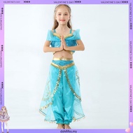 Animation Movie  Kids Princess Jasmine Aladdin Cosplay Party  Animation Costume