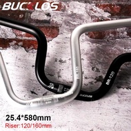 BUCKLOS 160mm Handlebar for Folding Bike Handlebar 25.4mm 580mm Bicycle Handles Bar Riser 120mm Bicy