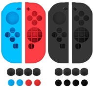 Silicone Protective Case Cover for Nintendo Switch Joy-Con Controller with Thumb Caps for Nintendo Switch OLED Joycon Controller Accessories