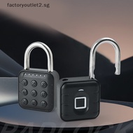 factoryoutlet2.sg Smart Biometric Fingerprint Smart Door Lock Keyless Quick Unlock Anti Theft Padlock IP67 Waterproof Home Travel Security Hot