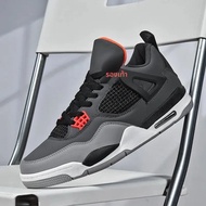 รองเท้ากีฬาบาสเก็ตบอลผู้ชาย Collaborative Work Blue White Cement Paris University AJ4 Electric Mothe