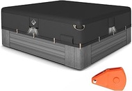 QH.HOME 1000N Tearing Strength Hot Tub Cover Protector [900D Upgrade Fabric] 80 x 80 inch fit 79 x 7