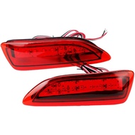 Bright Red Lens LED Rear Bumper Reflectors Brake Tail Light Stop Lamp Kit for Toyota Corolla 2011-20