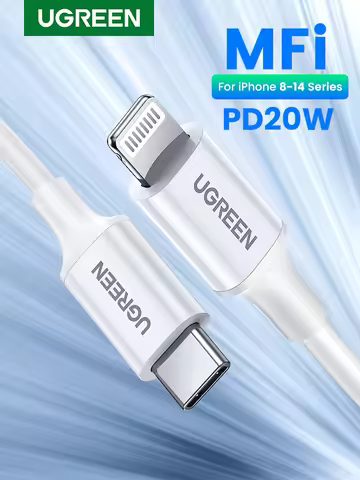 UGREEN 20W PD MFi USB C to Lightning Cable iPhone 14 13 Pro Max Type C Fast Charging Data Cable for 