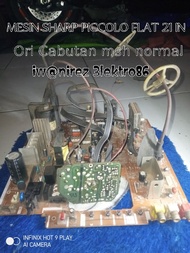 MESIN TV SHARP PICCOLO/FLAT 21 IN CRT SEMI 💯 NORMAL