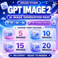 GPT Image 2 AI Image Generation Pass 1K 2K 4K | Text to Image & Image Edit | Aikaze Studio