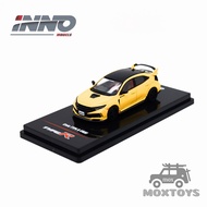 INNO 1:64 CIVIC TYPE-R (FK8) Yellow Diecast Model Car