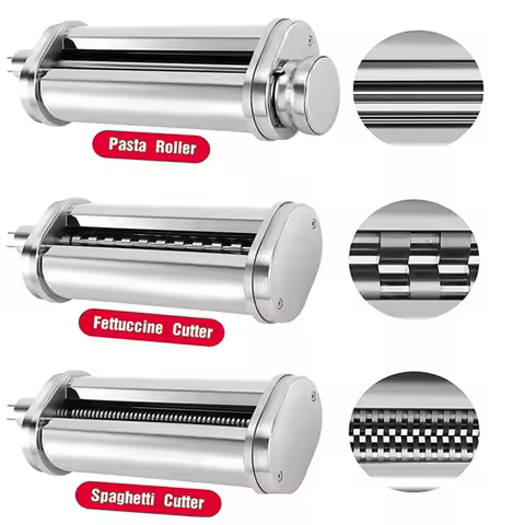 For KitchenAid Pasta Roller Fettuccine Spaghetti Cutter Set KitchenAid KA Washable Stand Stainless M