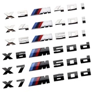 For BMW X3M X4M X5M X6M X7 M power old emblems badge logo 40i 40d 50i 50d 60d 60i ABS Rear Logo car 