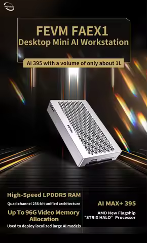 FEVM FAEX1 AMD Ryzen AI MAX+395 Mini Workstation Host MINI PC Gaming Computer WIFI7 BT5.4 USB4 Oculi