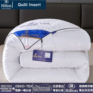 Premium Hilton Silk Quilt Insert Brushed Embossed Fluffy Comforter Warm Duvet Selimut Hotel Tebal 被子
