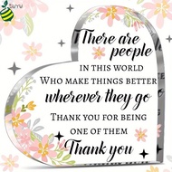 1pc Inspirational Acrylic Heart Flower Keepsake, 10cm Contemporary Thank You Gift For Women, Appreci