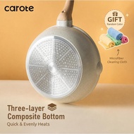 CAROTE Cosy Collection Non Stick Frying Wok  Kawali Wok  Frying Wok  PFOA Free Non-Stick Coating Coo