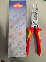 全新 <現貨> 德國KNIPEX 8" 厚膠絕緣1000V 多用途電工平咀鉗1396200 1386200 VDE