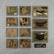 【Customized】O+A+B+AB+Mini Blood Group Badge Embroidered First Aid Kit  QN 3D Velcro Patch /Badges/ar