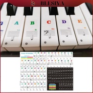 [Blesiya] Piano Keyboard Stickers Piano Practice Learning Removable Keyboard Letters Piano