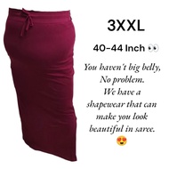 (Readystock) Saree Shapewear Inner / Petticoat / Shapewear – 3XL (40-44 inch) | Slim Fit, High Waist