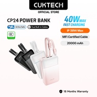 【3C  Certification】CUKTECH 20000mAh 40W Fast Charging Built-in Dual Cables Powerbank iP 38W Max Xiao