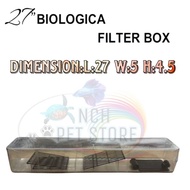 Blue top filter box 27” x 5” x 4.5” for aquarium 3-6 feet