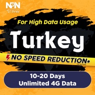 Turkey SIM Card 10-20 Days Unlimited 4G Data | Store Pickup | High Speed Travel Data Turkey SIM Card