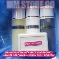 COD 004001 HB ANGGUR SIANG + HB MALAM + TONER STRONG IP + SABUN SUSU PEMUTIH / HB MALAM KLOBE AGR004