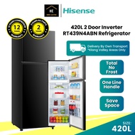 HISENSE 420L 2 Door INVERTER RT439N4ABN Refrigerator Fridge Peti Sejuk Peti Ais 冰橱 冰箱
