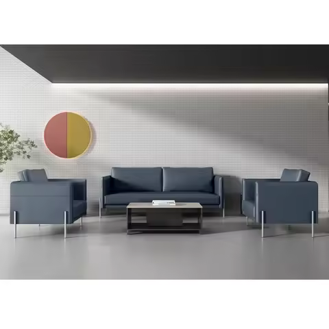 Modern Design Sofa Apartment Living Sofa Set Office Furniture Leather Reception Luxury Sofa Set For 