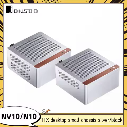 JONSBO NV10/N10 MINI ITX Computer Case Portable Silver Aluminum Alloy Desktop Compact Desktop Diy Po