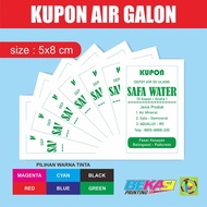 Cetak Kupon Depot Air Minum Isi Ulang / Refill Galon HVS PUTIH