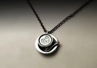 拉花咖啡杯項鍊