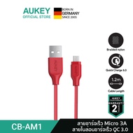 AUKEY CB-AM1 สายไนล่อน หัว Micro USB คุณภาพสูง ทนทานกว่าสายทั่วไป 10 เท่า ยาว 1.2 เมตร รุ่น CB-AM1